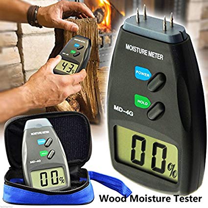 4 Pin Digital Gardening Wood Moisture Tester Meter Damp Detector Tester