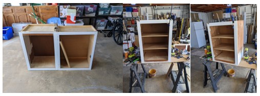 The Cabinet, actually three separate cabinets, starts to take shape.