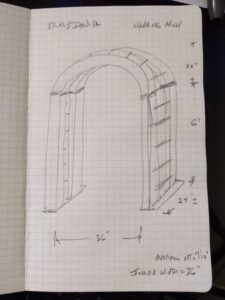 Original Wedding Arch Sketch