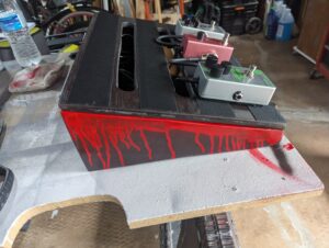 Side View - I love the "dripping blood" look.